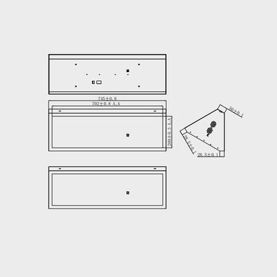 28.6 Inch Bar Type Display Çift taraflı Ekran Tamamlanmış Makine Çözümü