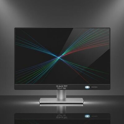 Standart 1024*768 Çözünürlük Desteği Parlaklık Özelleştirmesine Sahip 15 İnç TFT