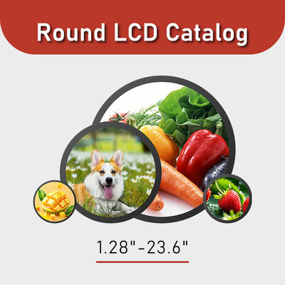1,28" ila 23,6" arası Yuvarlak LCD Ekran Katalog Parlaklığı 300-1500nit